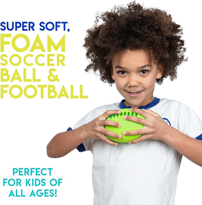 Franklin Sports Kids Foam Sports Balls - Indoor + Outdoor Soft Foam Toy Balls for Kids - Perfect Backyard + Practice