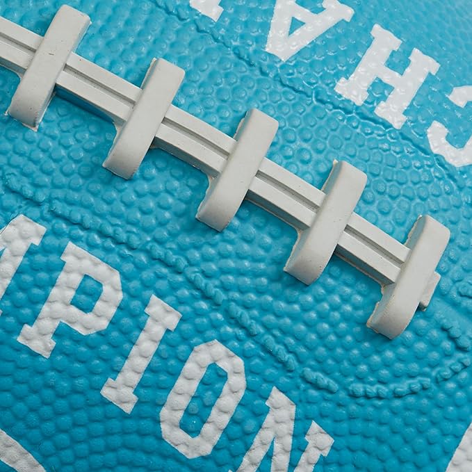 Champion Blitz Football, All-Weather Football, Enhanced Grip, Durable Rubber Cover and Molded Laces, for Outdoor Sports & Training, Includes 6 Ball Pump
