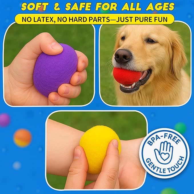 Reusable Water Balls for Kids, 50 PCS Soft Splash Balls Summer Outdoor Toys, Water Balloon Game for Pool Beach Party, Safe Water Fight Toys Fun Activities Yard Games