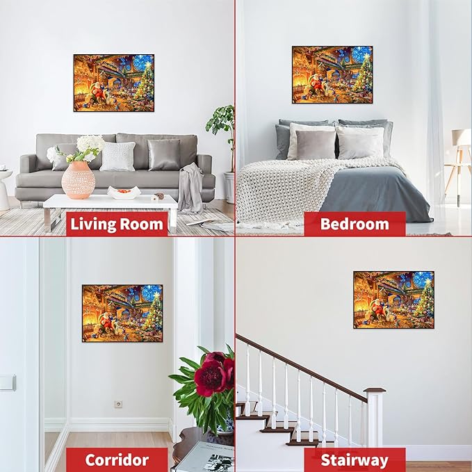 Christmas Puzzles 1000 Pieces, Santa Clause Christmas Puzzle, Santa's Cabin Christmas Puzzles, Christmas Puzzles for Adults 1000 Piece Puzzle for Adults Christmas, Christmas Jigsaw Puzzles