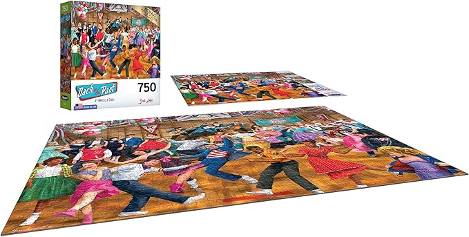 RoseArt - Back to The Past - Sock Hop - 750 Piece Jigsaw Puzzle for Adults