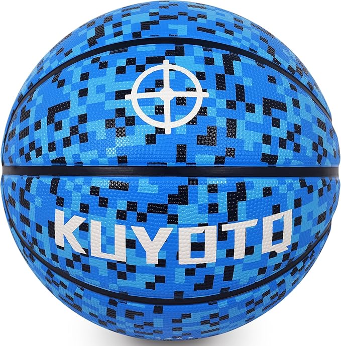 KUYOTQ Kids Youth Adult Size 3/4/5/6/7 (22/25.5/27.5/28.5/29.5") Basketball Premium Rubber or Faux Leather Basketball Indoor Outdoor Basketball for Boys Girls Womens Mens Basketball Gifts (Deflated)