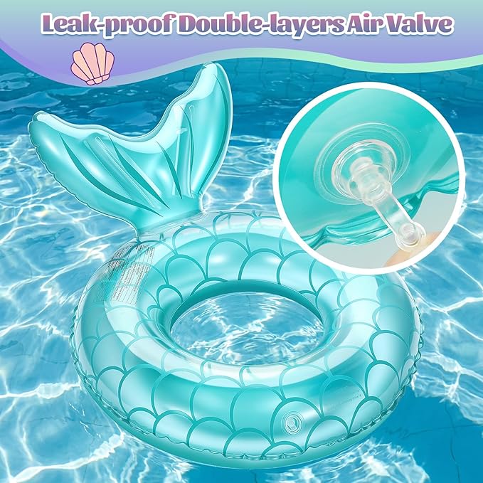MoKo Inflatable Swimming Ring, Cute Pool Float Tube Decorations Swim Tubes Outdoor Pool Beach Water Floats Party Supplies Floaties
