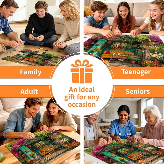 500 Piece Puzzle for Adults – Garden Dog Jigsaw Puzzle 500 Pieces for Adults – Interlock Perfectly Letter on Back No Dust, Home Decor Birthday Party Gift Toy for Men Women Elders Seniors