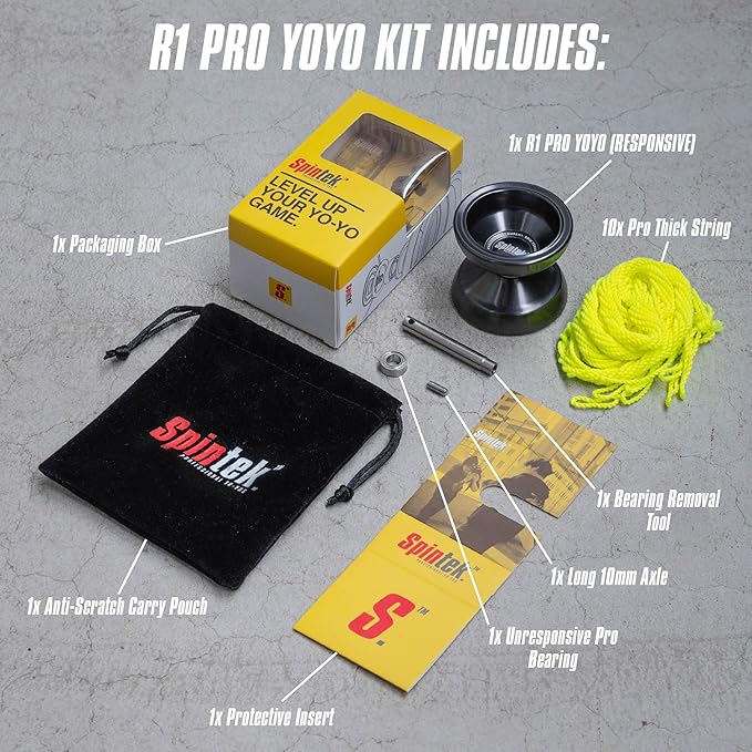 R1 PRO - High End Professional Yo-Yo - Dual & Non Responsive, Great for Kids & Beginners, Includes Pro Yoyo String
