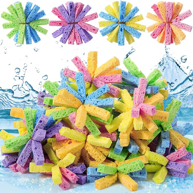 24 Pcs Reusable Water Balls for Outdoor Water Sponges Kids Games Toys Soft Quick Soak Pool Fight Toys for Summer Activities Backyard Trampoline Beach Party (Stylish Color)