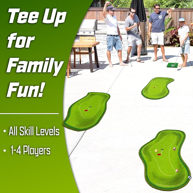 GoSports Chip N' Stick Links - Indoor & Outdoor Golf Game with Sticky Balls and Chipping Mat