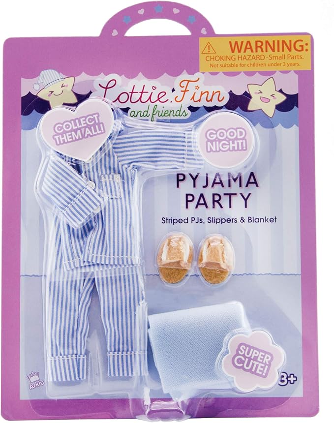 Lottie Pyjama Party Outfit Set with Slippers and Blanket