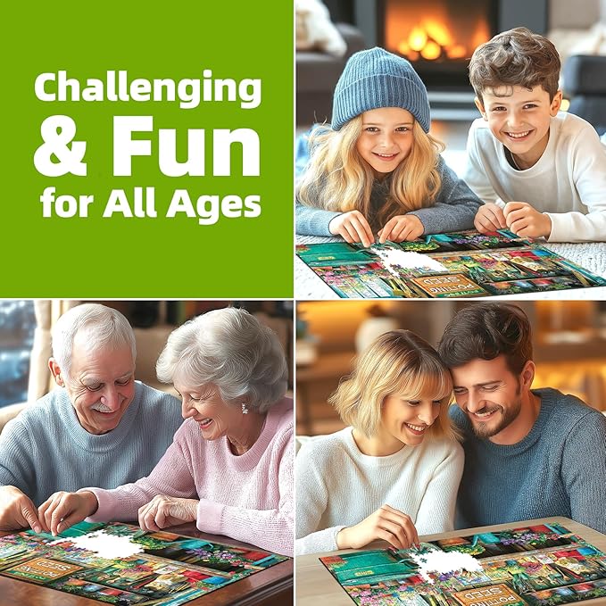 Puzzles for Adults 1000 Pieces, Garden Potting Station - Garden Shed Jigsaw Puzzle for Family Fun Decoration, Gifts, Party Game, Finished Size 27.5" x 19.7"