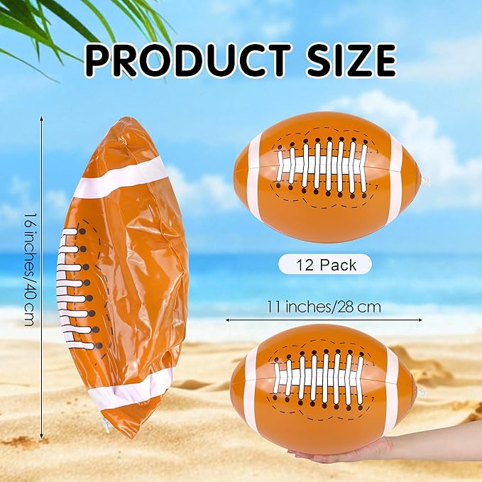 Fovths 12 Pieces Inflatable Beach Balls 11 Inch Blow Up Party Supplies Swimming Pool Toys for Summer Water Games Birthday Sports Theme Party Favors
