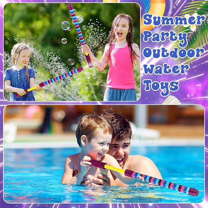 6 Pcs Video Game Party Favors for Kids Water Guns Bulk 15.75" Water Squirters Blaster Shooters for Summer Swimming Pool Beach Cartoon Birthday Gifts Supplies