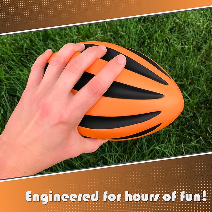 Spiral Foam Football - Soft Foam Football for Kids - 9 Inches - American Football - 1 Each