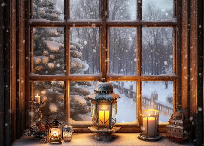 Puzzle for Adults, 1000 Pieces, Window in Winter with Poster, Pieces Fit Perfectly Inside Each Other, Letters on the Back, No Dust, Gift for Elderly Seniors (70 x 50 cm)