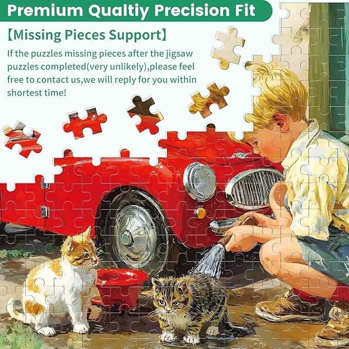 300 Piece Puzzle for Adults, Cute Dogs Jigsaw Puzzle 300 Pieces, Funny Cat Jigsaw Puzzles for Adults Seniors, with Letters on Back, Fun Challenging Family Games Holiday Party Gifts, 20.5×15 in
