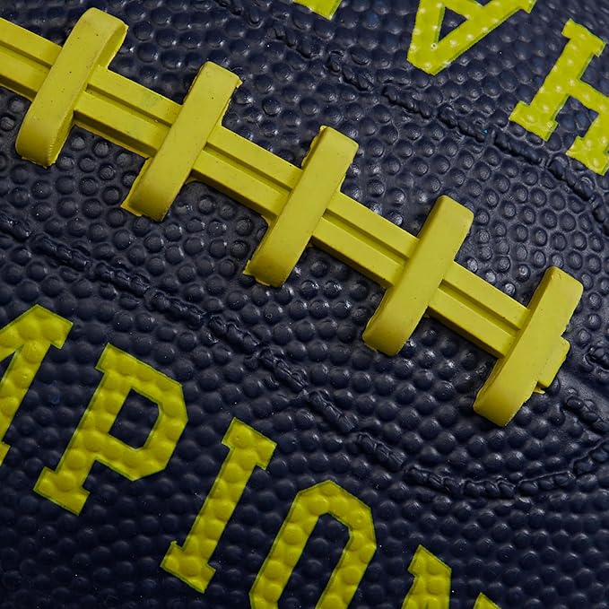 Champion Blitz Football, All-Weather Football, Enhanced Grip, Durable Rubber Cover and Molded Laces, for Outdoor Sports & Training, Includes 6 Ball Pump