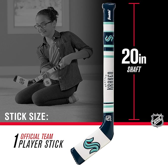 Franklin Sports NHL Team Mini Soft Hockey Stick Set - NHL Team Soft Foam Mini Hockey Stick and Ball - Great Toy for Kids
