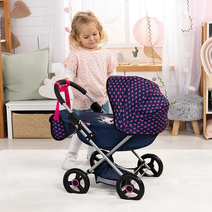 Bayer 4-in-1 Doll Pram Stroller Set with Accessories for 18 in Dolls