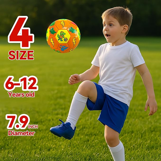 Soccer Ball Size 3,4,5 Two Pack,Classic Indoor Outdoor Soccer with 1 Pump 2 Net Bag and 2 Needle,Long-Lasting for Training, Games, Outdoor & Indoor Play Ideal Gift for Boys Girls Youth Adult