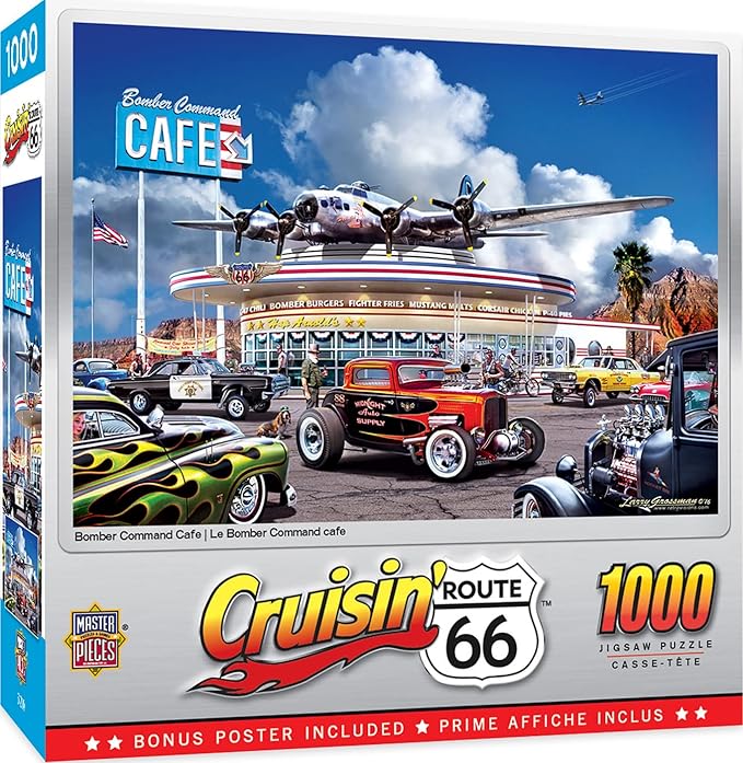 MasterPieces 1000 Piece Jigsaw Puzzle for Adults, Family, Or Youth - Bomber Command Café - 19.25"x26.75"