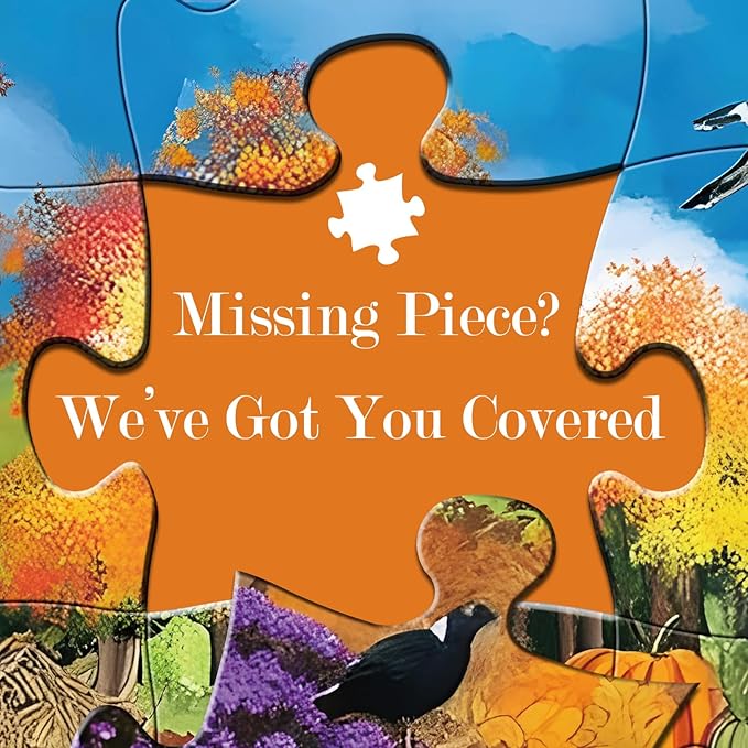 500 Piece Puzzles for Adult,Farm Scarecrow Puzzle for Adults Seniors,Interlock Perfectly Letter on Back,Autumn harvest Landscape Jigsaw Puzzle Letter on Back,Puzzle for Family Game Nights,20.5 x 15 In