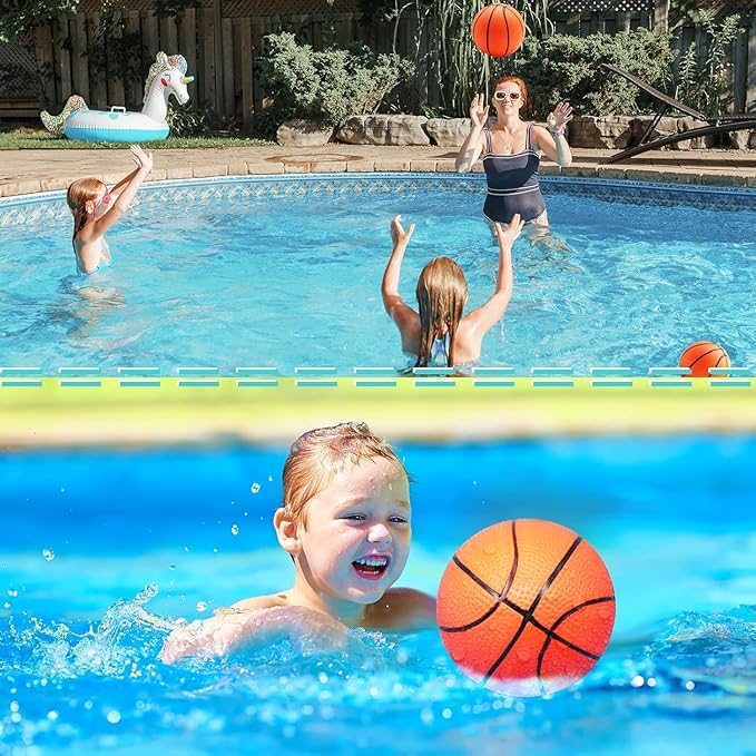 15Pcs 6" Mini Basketball Balls Bulk Small Basketball Set, PVC Small Basketballs for Over The Door Hoop Games Party Favors Indoor Outdoor Play Adults Kids Pool Beach Colorful