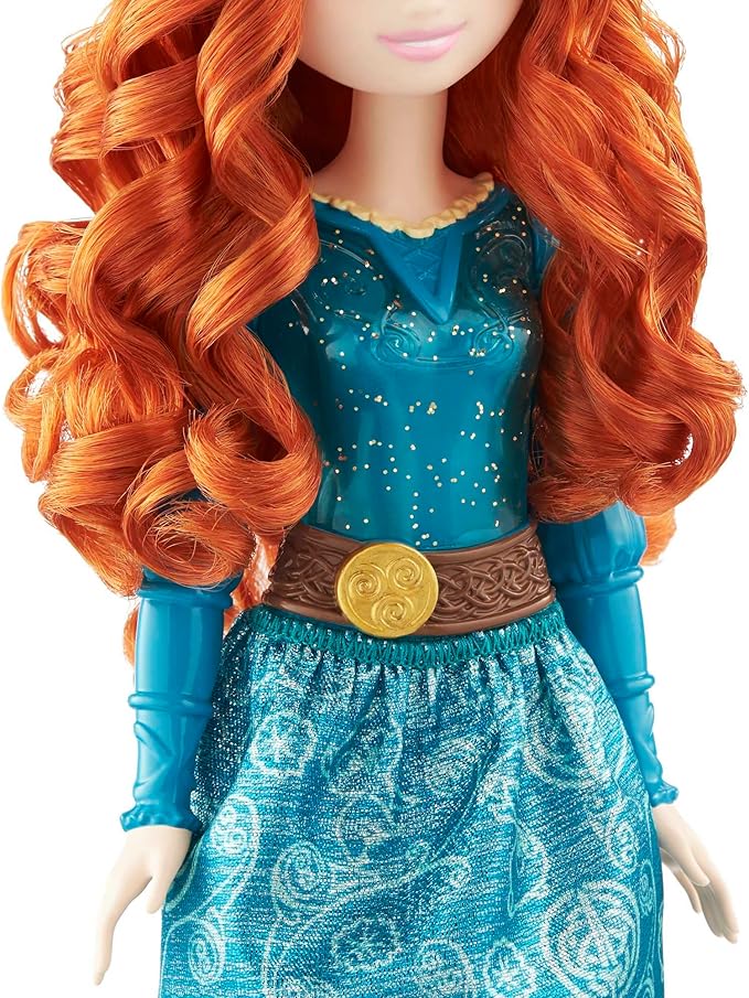Mattel Disney Princess Merida Doll in Sparkling Fashion with Removable Skirt, Tiara and Shoes, Posable & Collectible, Inspired by Brave Movie