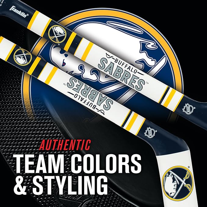 Franklin Sports NHL Team Mini Soft Hockey Stick Set - NHL Team Soft Foam Mini Hockey Stick and Ball - Great Toy for Kids