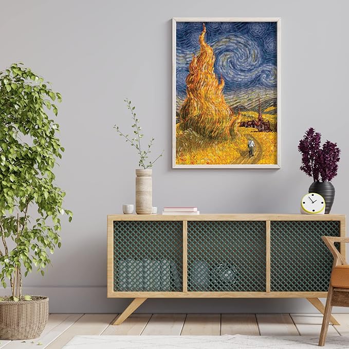 Antelope 1000 Piece Puzzle for Adults, Van Gogh Jigsaw Puzzles by Artist Alireza Karimi Moghaddam, Paper, Autumn in The Arles, 29.5 x 20.5 inches