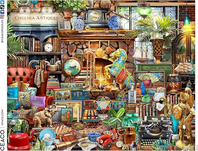 Ceaco - EZ2Hold - Collector's Retreat - 1000 Piece Jigsaw Puzzle for Adults - Challenging Puzzle Perfect for Game Nights - Finished Size is 30 x 24