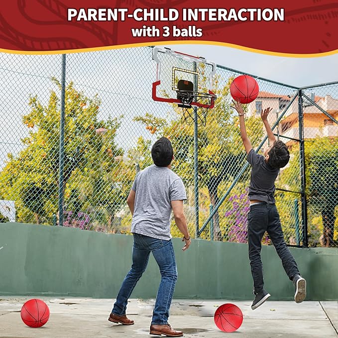 Over The Door Basketball Hoop, Basketball Toys Gifts Ideas for Man Kids Teens Boys Girls