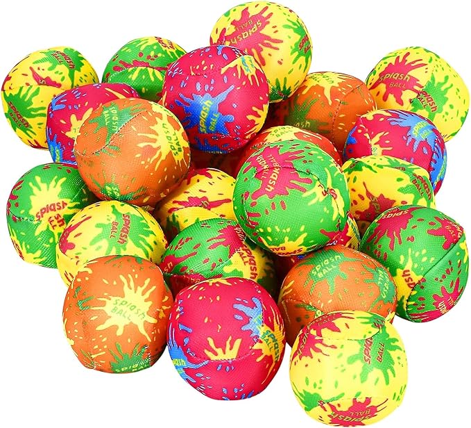 24 Pcs Water Splash Balls Float Mini Water Bomb Absorbent Ball Bulk for Beach Pool Party Favors Outdoor Game Activities ﻿