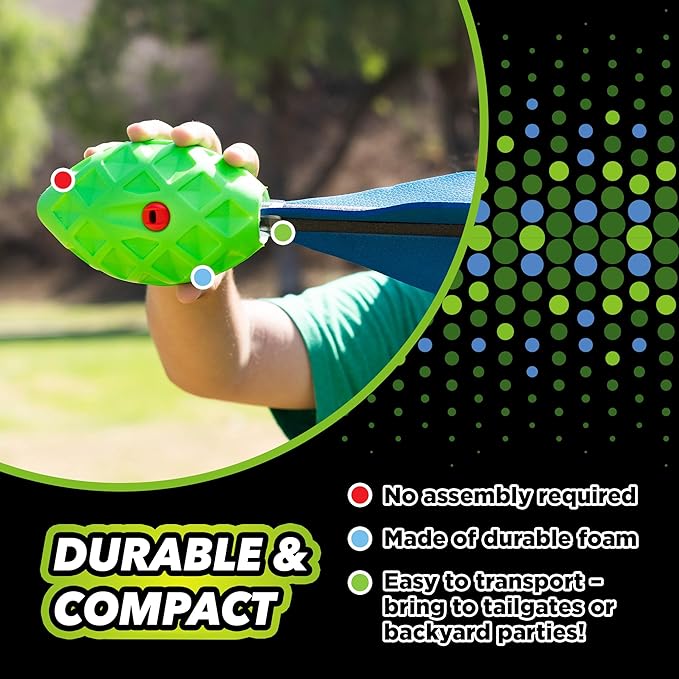 Stomp Rocket XL LED Whistle Missile - Whistling Foam Football with Tail - Fun Backyard Outdoor & Indoor Kids Toys Gifts for Boys & Girls - Sports Play Toys for Ages 3+