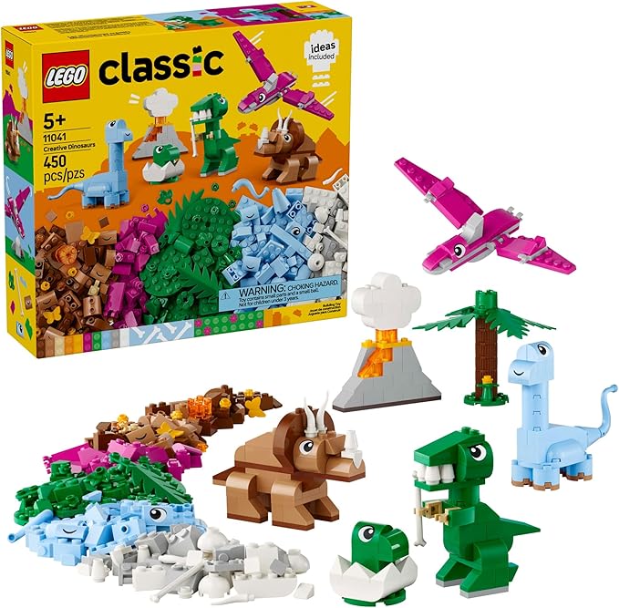 LEGO Classic Creative Dinosaurs Toy - Building Blocks for Kids, Boys and Girls, Ages 5+ - Learning and Educational Toy for Preschool - Gift Idea for Birthdays - 11041