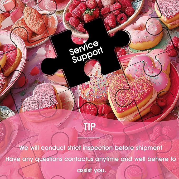 500 Piece Puzzle for Adults – Donuts Dessert Jigsaw Puzzle 500 Pieces for Adults – Interlock Perfectly Letter on Back No Dust, Home Decor Birthday Party Gift Toy for Men Women Elders Seniors