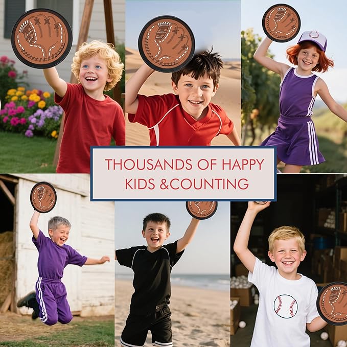 New 2026 Toss and Catch Game Ball Set Beginner Baseball Training Glove - Premium Toy Paddle Fits All Hand Sizes Toddlers Teens & Adults, Fun Gift Idea for Boys & Girls Toddler Baseball Glove