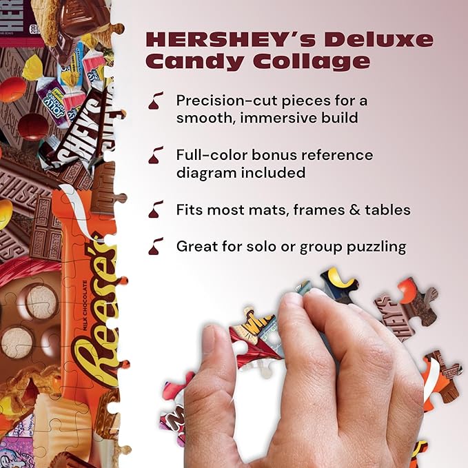 Puzzles for Adults 2000 Pieces – Buffalo Games Deluxe Collage Hershey's Jigsaw Puzzle, Challenging 2000 Piece Puzzle for Adults, Premium Quality with Poster