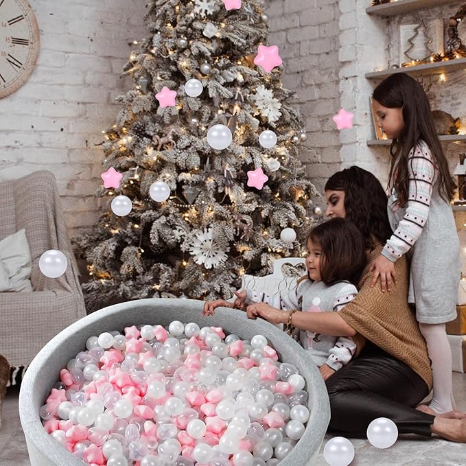 STARBOLO Star Ball Pit Balls for Toddlers -200pcs Phthalate Free BPA Free Non-Toxic Crush Proof Play Balls Play Tent Pool Playhouse Playpen Party Decoration.