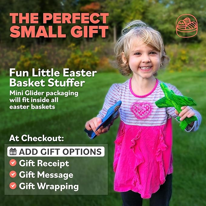 Airplane Toy Foam Airplanes for Kids - Best Easter Stuffers for Boys & Girls - Easy Throwing Air Planes - Gift Idea Toy Games - Styrofoam Plane Glider - Great Gifts for Ages 4 5 6 7 8 9+ Year Old