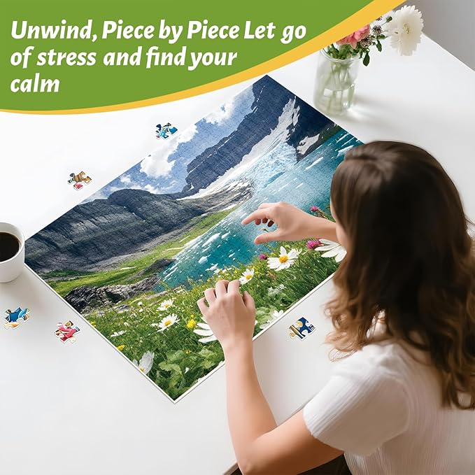 500 Piece Puzzle for Adults – Spring Ice Flower Jigsaw Puzzle – Youths & Adults Favorite Nature Puzzle – Birthday & Holiday Party Gift for Family– Funny and Relaxing – 20.5 x 15 in
