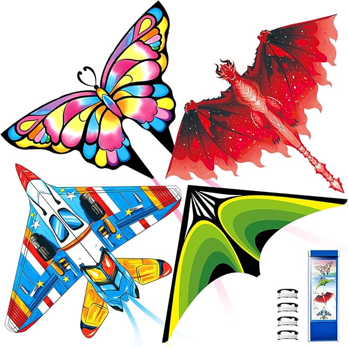 Simxkai Kite for Kids Adults,Easy to Fly(1 Pack & 2 Pack & 3 Pack & 4 Pack)