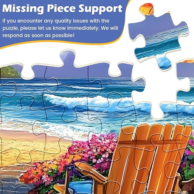 2 Pack 500 Pieces Puzzle for Adults, Beach Farm Puzzle for Adults Seniors, Horse Dog Tractor Flower Jigsaw Puzzles 500 Pieces, No Dust Colorful Challenging Puzzles Game Gift 20.5 * 15