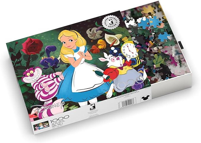 Buffalo Games - Silver Select - Disney - Alice in Wonderland, Alice and Friends - 1000 Piece Jigsaw Puzzle for Adults -Challenging Puzzle Perfect for Game Nights