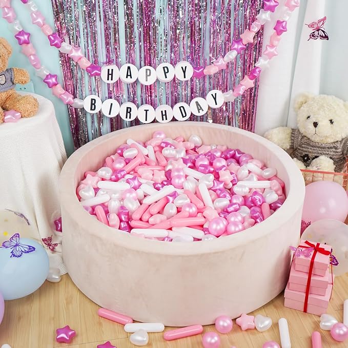 STARBOLO Ball Pit Balls for Toddlers, Pack of 200 BPA Free Phthalate Free Crush Proof Plastic Pit Balls for Ball Pits, Pearl Colors Play Toys for Kids Pool,Play Tent,Party, 200pcs.