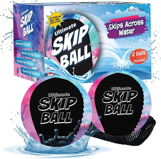 Activ Life The Ultimate Water Skip Balls, Water Bouncing Ball for Swimming Pool, Beach Toys for Friends, Family, Kids and Adults