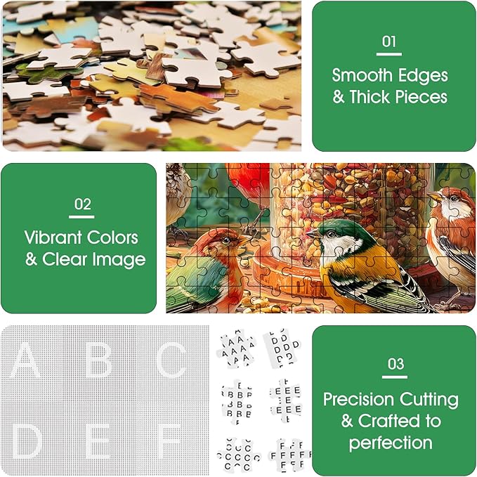 500 Piece Puzzle for Adults – Colorful Birds Garden Jigsaw Puzzle for Adults & Seniors – Eco-Friendly Recycled Paper – Fun & Challenging Family Game Gift for Friends and Family (20.5 x 15 in)