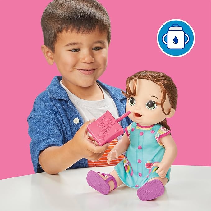 Baby Alive Time for School Baby Doll Set, 12 Inch, Back to School Toys for Girls & Boys, Brown Hair, Preschool Gifts for Kids, Ages 3+ (Amazon Exclusive)