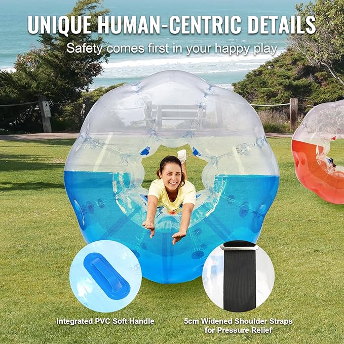 VEVOR Inflatable Bumper Ballѕ 2 Packs; 2FT/3FT/4FT/5FT Body Size Adult Human Bubble Ballѕ, Bumper Bubble Soccer Ballѕ for Teens/Adults