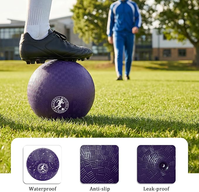 9 Inch Playground Ball Dodgeball Balls Kickball, Pack of 6, 4 Square Balls Dodge Balls for Kids, Kickballs Handball for Indoor Outdoor Games, Includes Pump