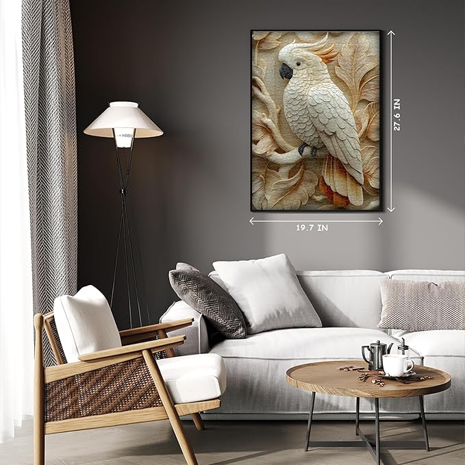 PICKFORU Parrot Puzzles for Adults 1000 Pieces, Bird Puzzle Nature Animal Carving Art, Impossible Challenge Hard Jigsaw Puzzle