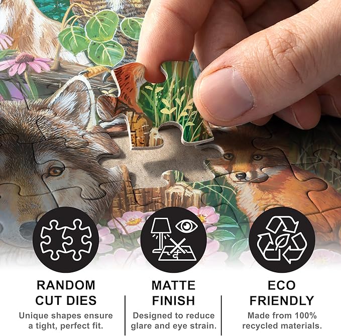 MasterPieces 1000 Piece Jigsaw Puzzle for Adults, Family, Or Youth - Wilderness Watch - 19.25"x26.75"